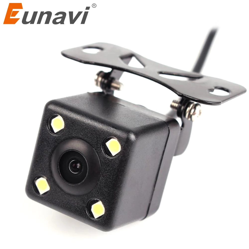 

Eunavi Rear View Camera Waterproof Full HD CCD Car Rear Camera 4 LED Night Vision Car Parking Assistance Parktronic Camera