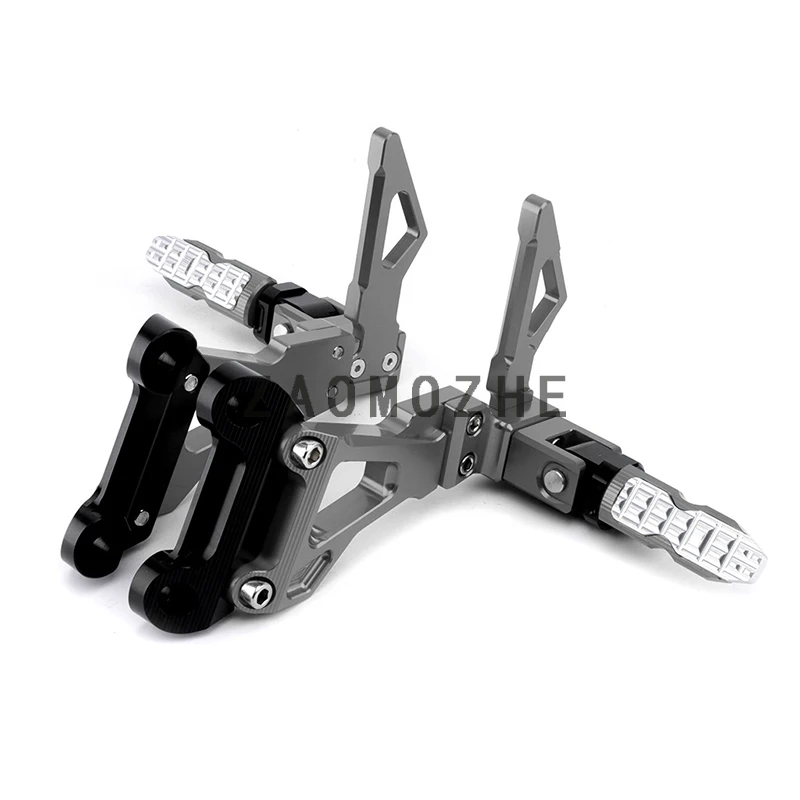 titanium Мотоцикл с ЧПУ Алюминиевый сплав задние наборы Rearset подставка для ног колышки для Honda CB650F CBR650F - Цвет: titanium