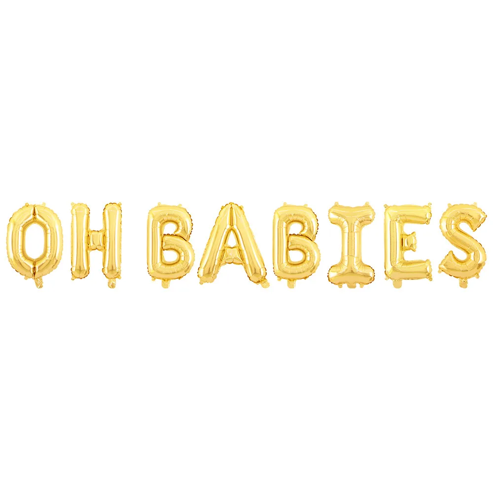 О BABIES 16 дюймов Количество воздушных шаров с надписью OH BABY Пол показывают воздушные шары с буквой для предродовой вечеринки День рождения поставки украшения - Цвет: 1