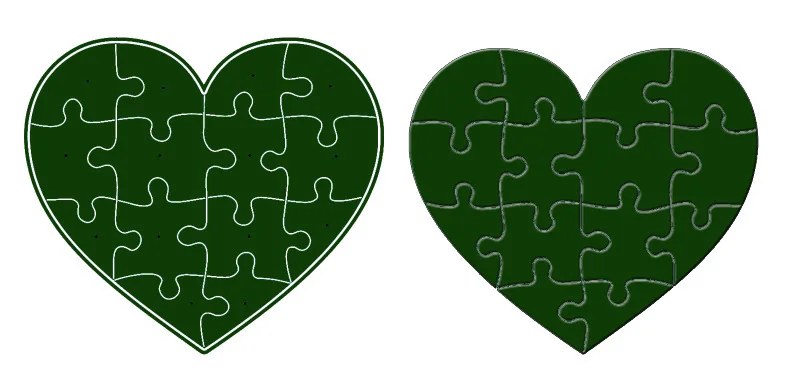 2019 Jigsaw Puzzle Heart Metal Cutting Dies Stencils for DIY Scrapbooking Photo Album Decorative Embossing Paper Card | Дом и сад