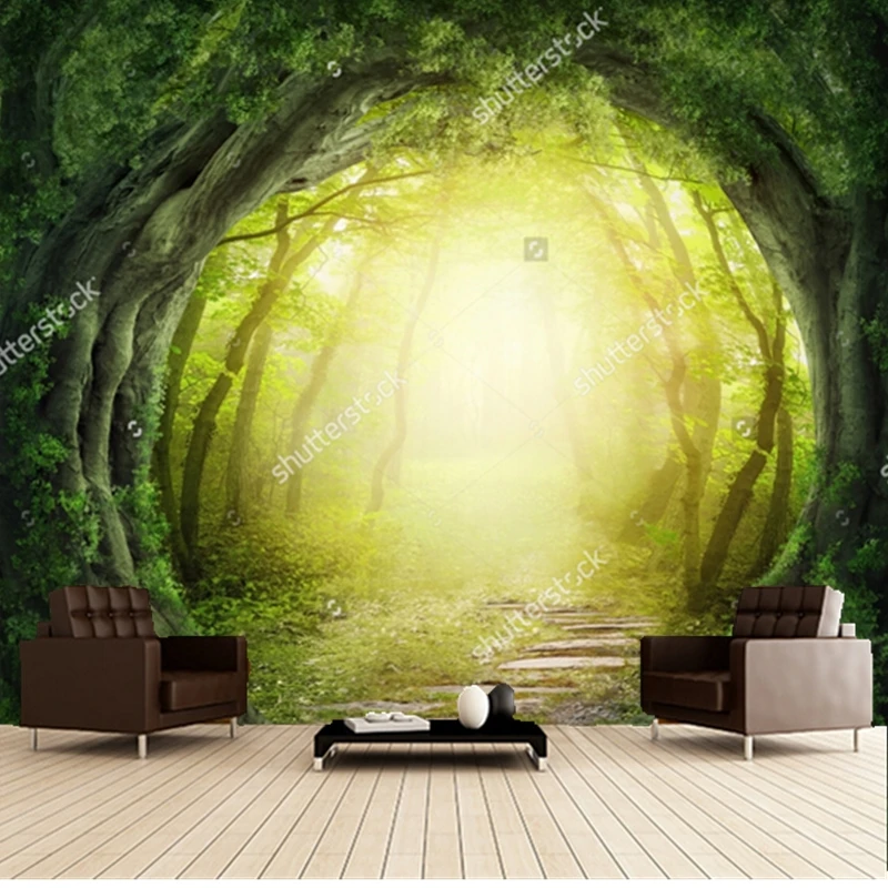 Обои для младенцев на заказ Волшебная черная дорога 3D фантазия детской комнаты