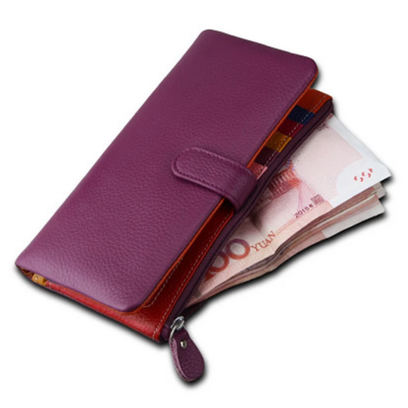 New Women's Purse Genuine Leather Wallets Brand Coin Purses Female Thin Wallet Passport ID Card Holders | Багаж и сумки