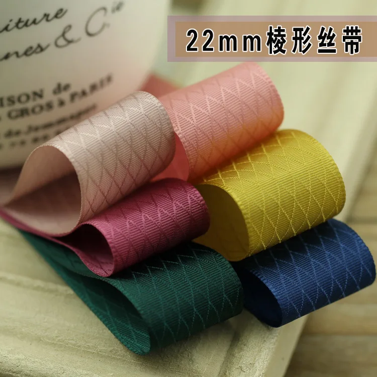 

Optional multi-color ribbon 22mm diamond material diy handmade bow