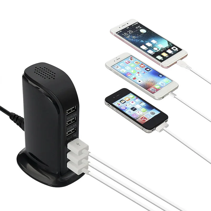 Универсальное зарядное устройство с 6 USB портами настольная зарядная док станция