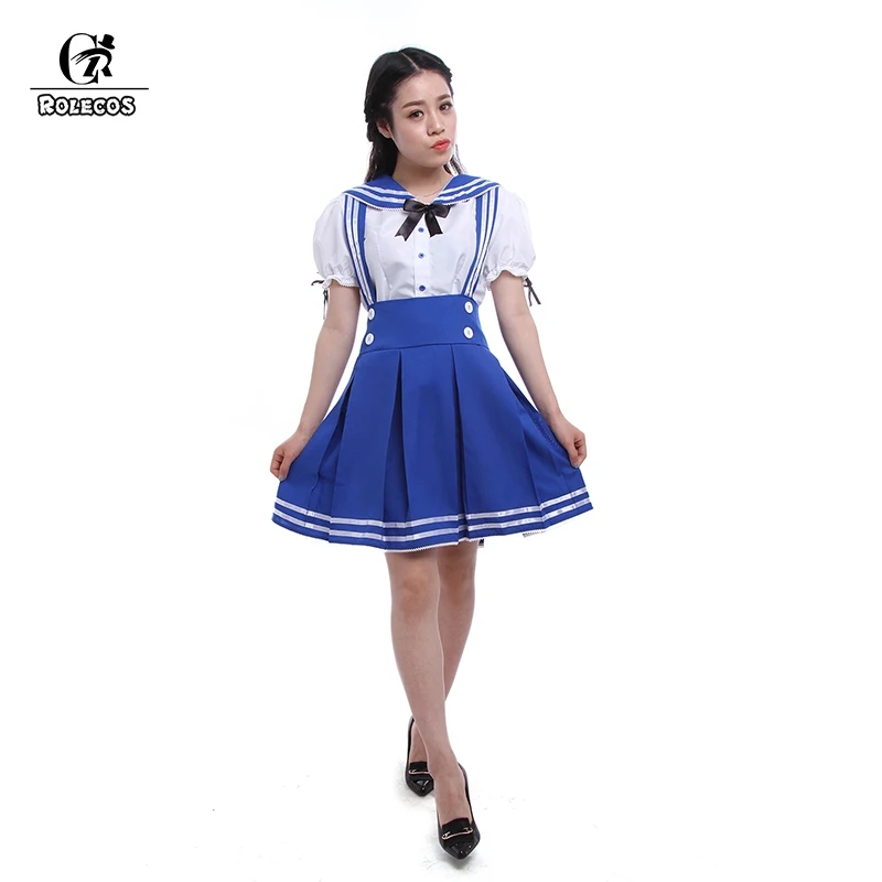 ROLECOS/женское платье в стиле Лолиты костюм горничной для косплея школьная форма