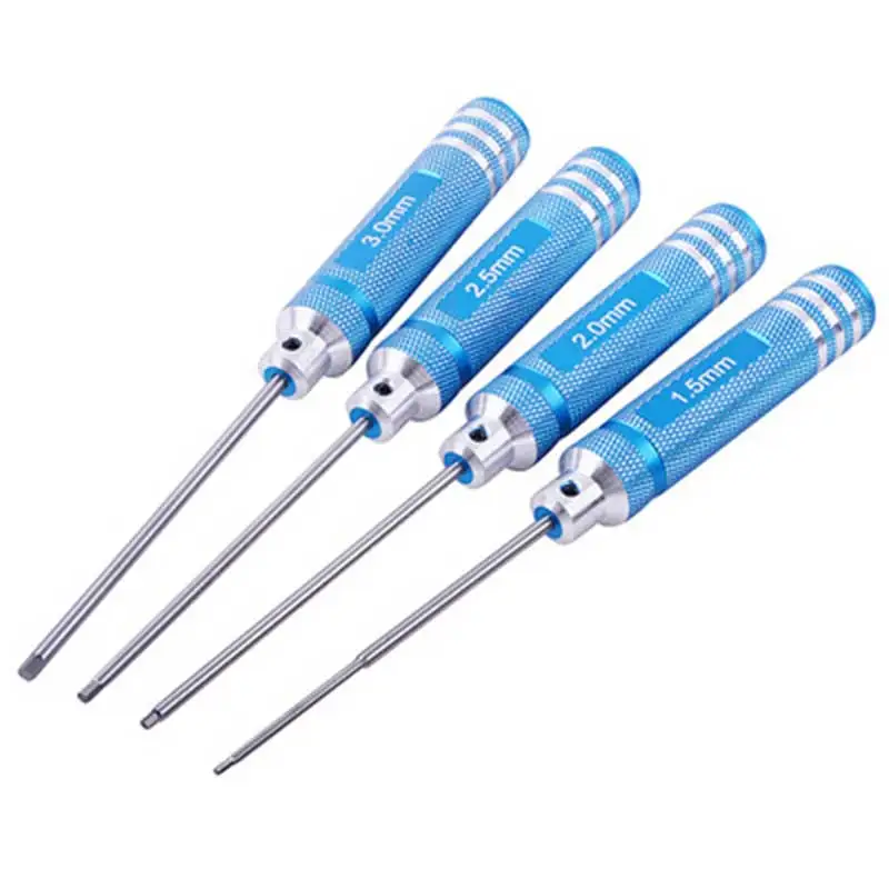 Шестигранные отвертки H1.5mm/2 0mm/2 5mm/3 0mm с ручкой инструмент для ключей RC