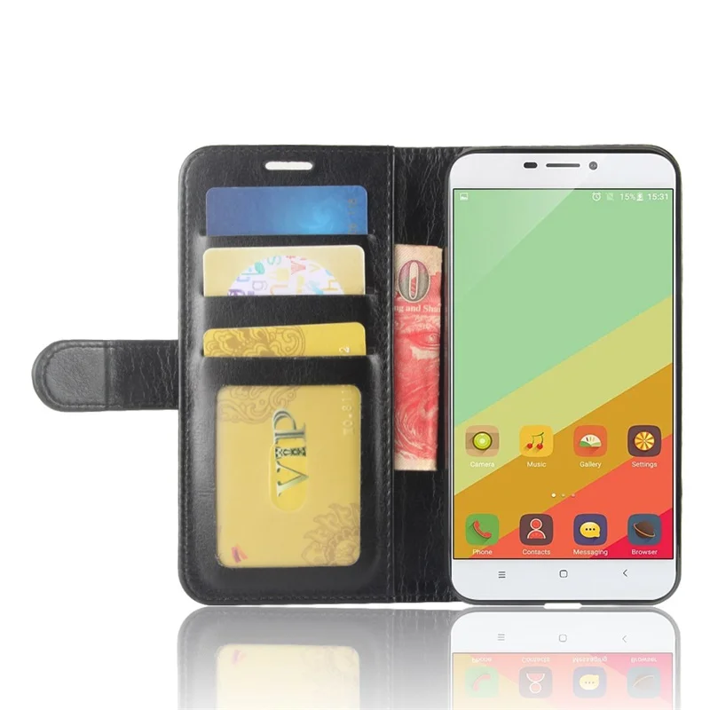 Чехол для Oukitel U20 Plus 5 дюймов откидной кошелек искусственная кожа силиконовый
