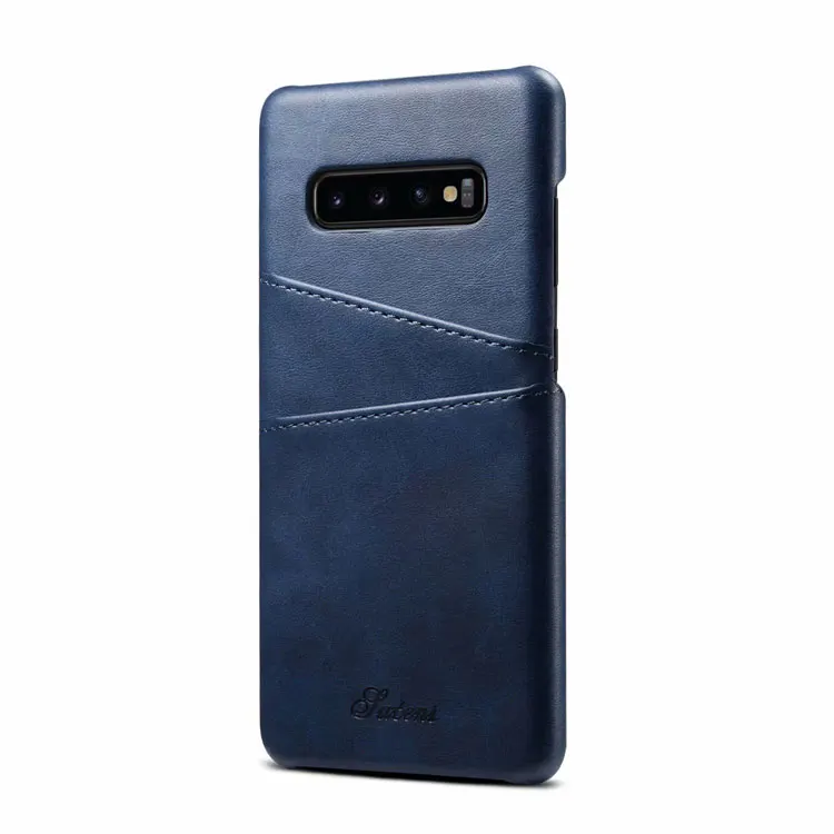 navy В стиле ретро из искусственной кожи чехол для samsung Galaxy S10 E/S10/S10 плюс задняя крышка чехол до середины икры зерна чехол для телефона с Отделом для карточек Защитная крышка - Цвет: navy