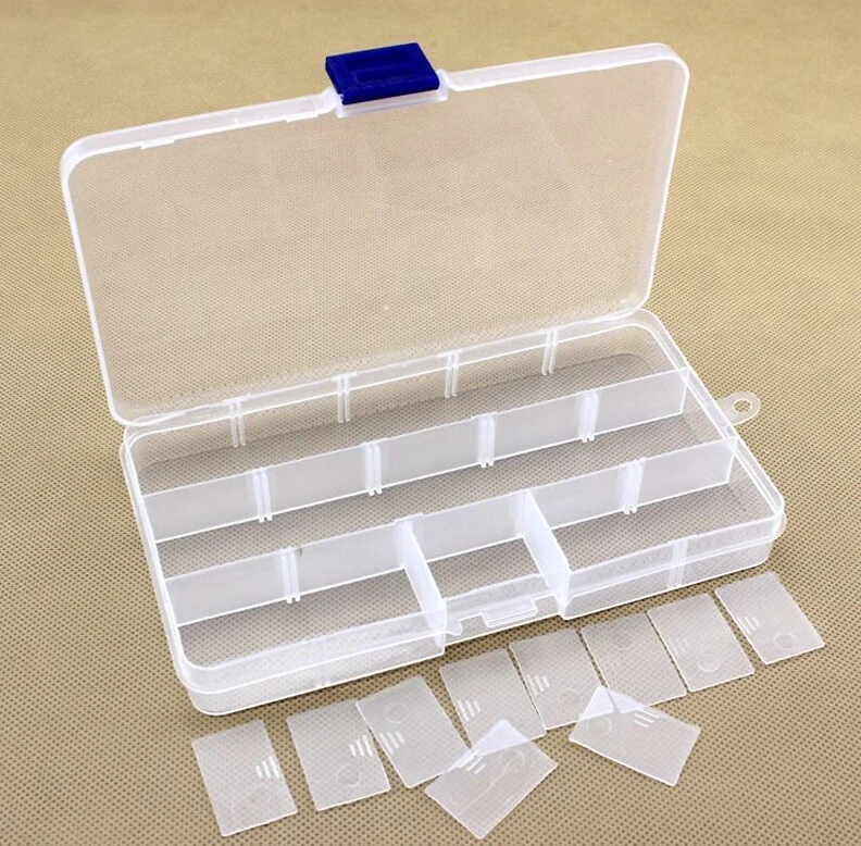 Пластиковый 15 Отсек для слотов ювелирный Регулируемый инструмент ожерелья