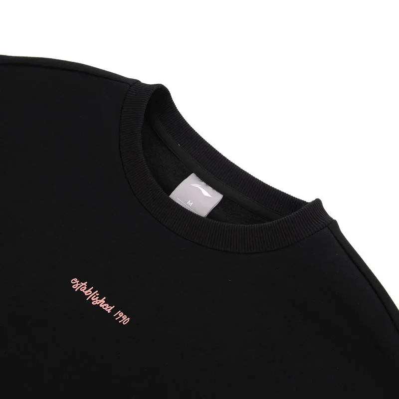 Женский теплый флисовый свитер Li Ning свободный спортивный с подкладкой из 66%