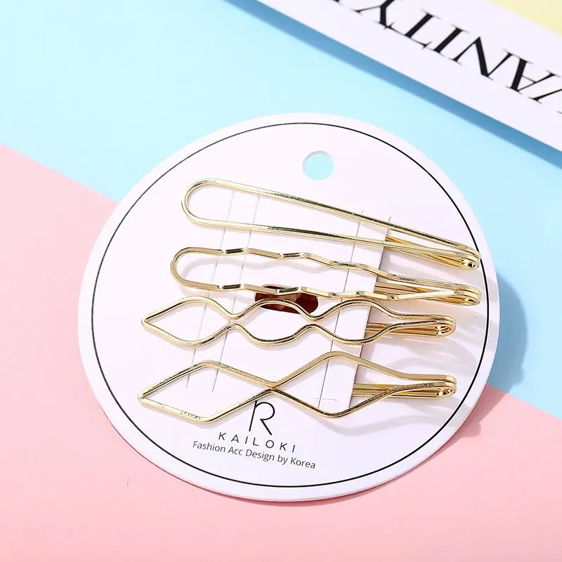 Заколки для волос женские геометрические с бантом жемчугом цветами Ретро стиль