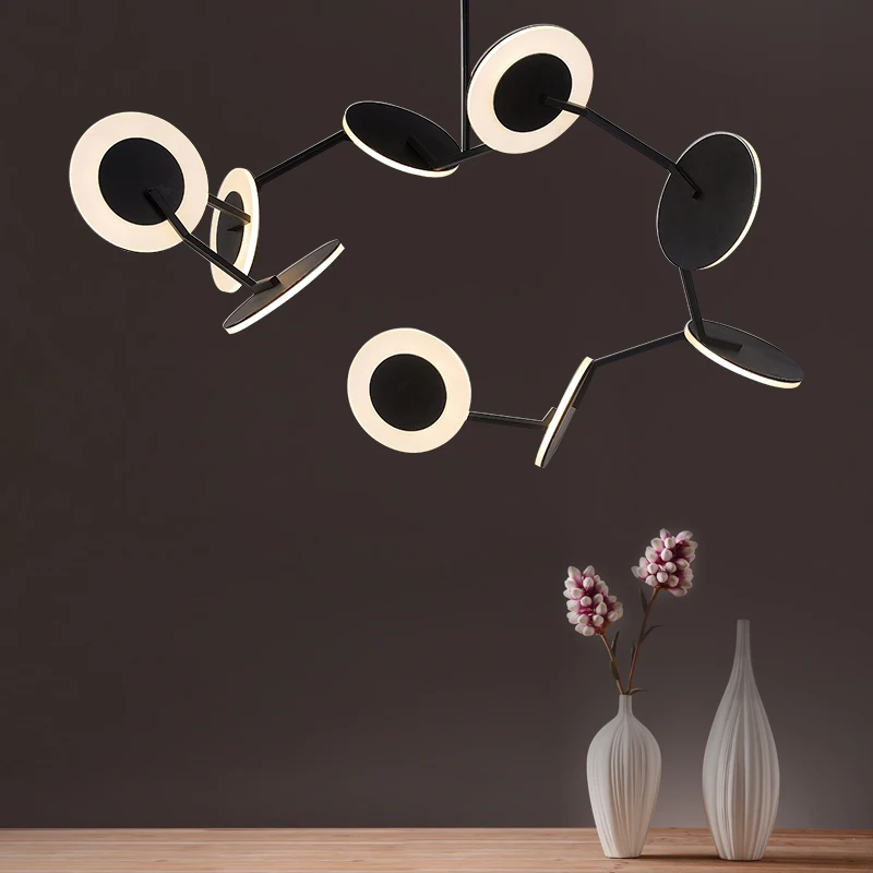 Eusolis алюминиевый акриловый кулон освещение Lustres De Sala Luces Decorativas Lustre Pendente Para Quarto