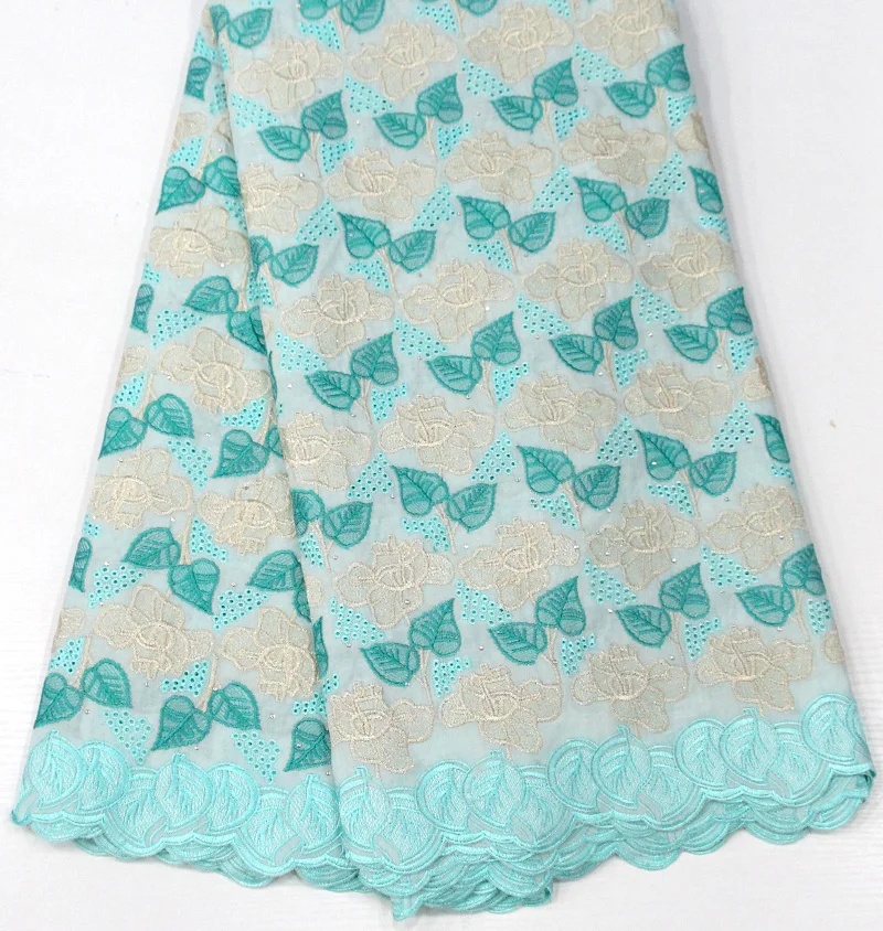 Hot Sale African Swiss Voile Lace In Switzerland Cotton Material Fabric High Quality Stones Wedding | Дом и сад
