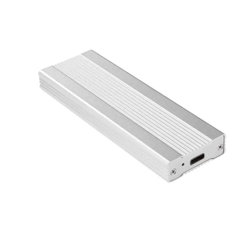 NVME M.2 корпус полностью алюминиевый TYPE-C 3,1 Мобильный HDD Box HDD чехол TYPE C 3,1 ASM2362 m.2 USB3.1 PCIE SSD PCI-E TYPEC SSD чехол - Color: Sliver