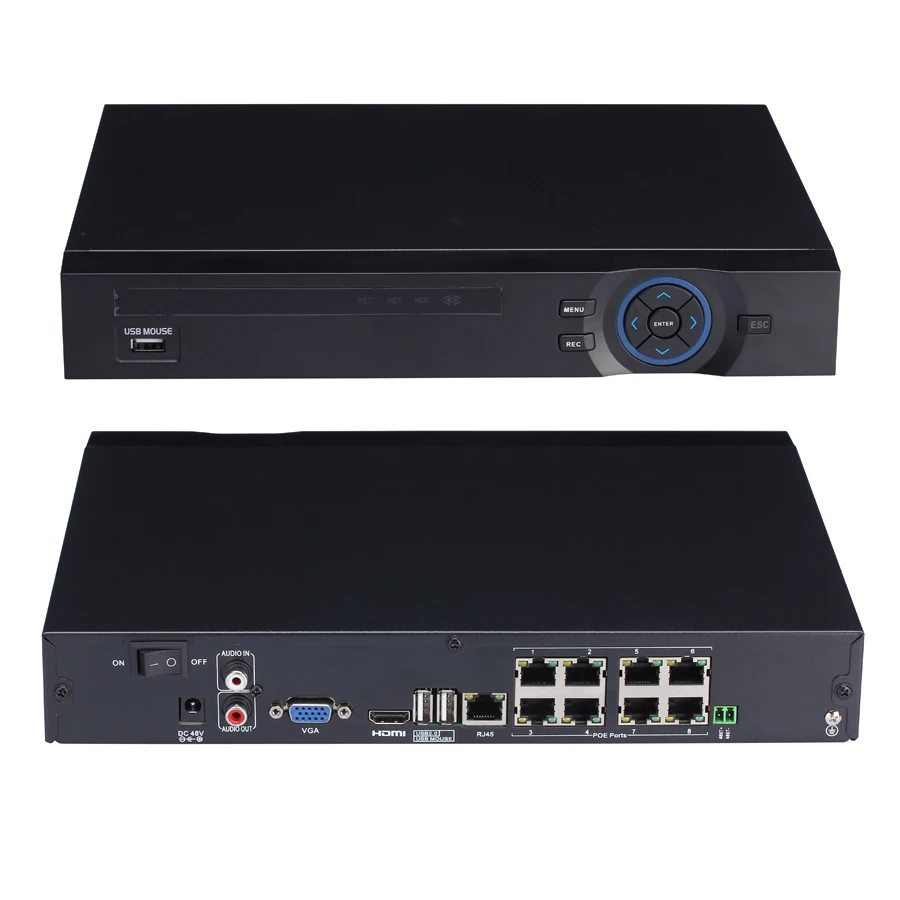 ONVIF NVR 8CH POE 3MP/Full HD 1080P видео регистратор наблюдения для IEEE802.3af 48 В камеры Eamil