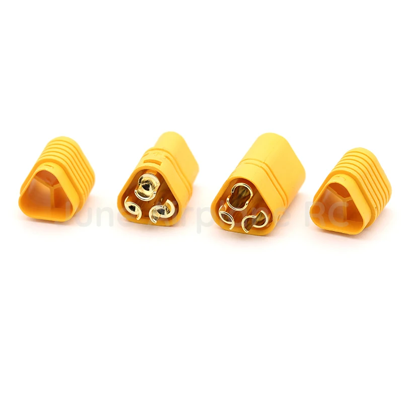 4 шт. AMASS MT30 MT60 (2 пары) 2 мм 3 контактный разъем двигателя набор штекеров для
