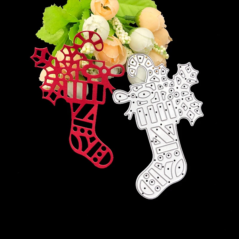 Julyarts снежные рождественские носки Металлическое Тиснение высекальные штампы