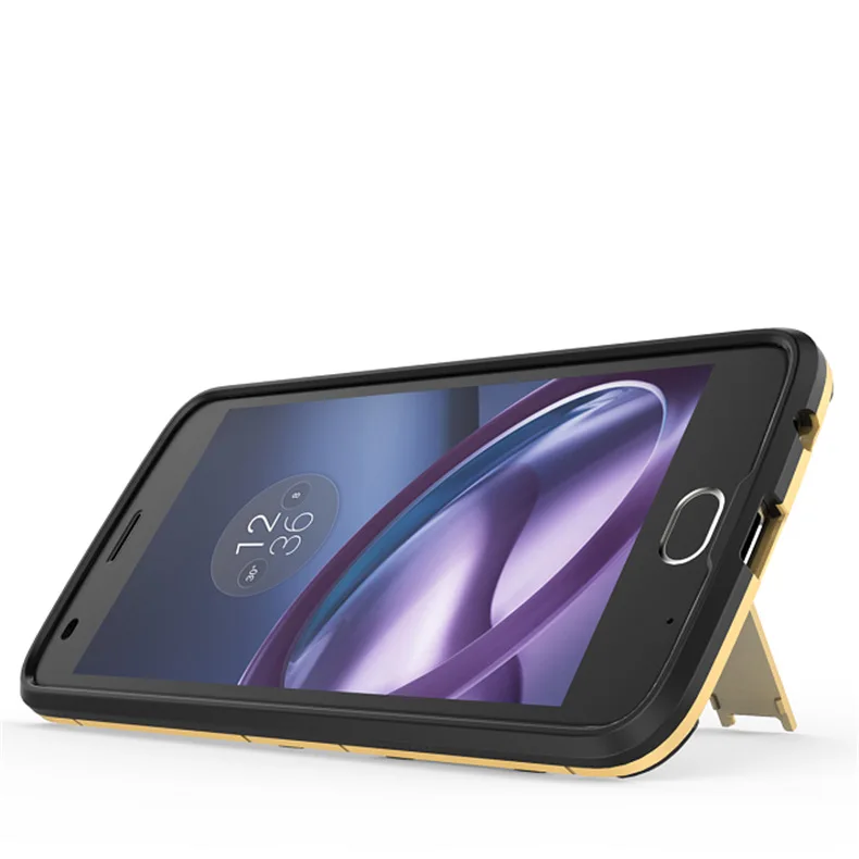Противоударный Твердый Чехол-подставка для Motorola Moto G6 Plus + комбинированный