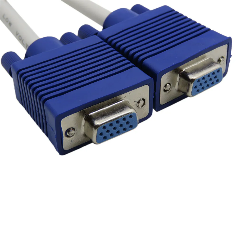Высокое качество 1 компьютер к двойному 2 монитор разветвитель для кабеля vga видео