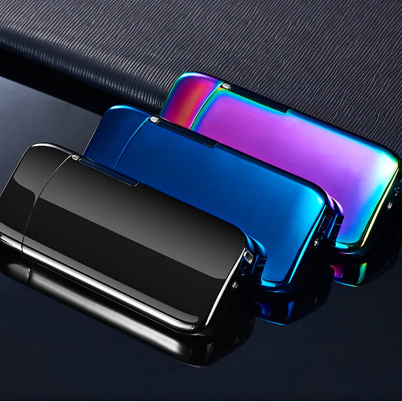 Умный сенсорный экран Двойная дуговая Зажигалка USB зарядка ветрозащитная