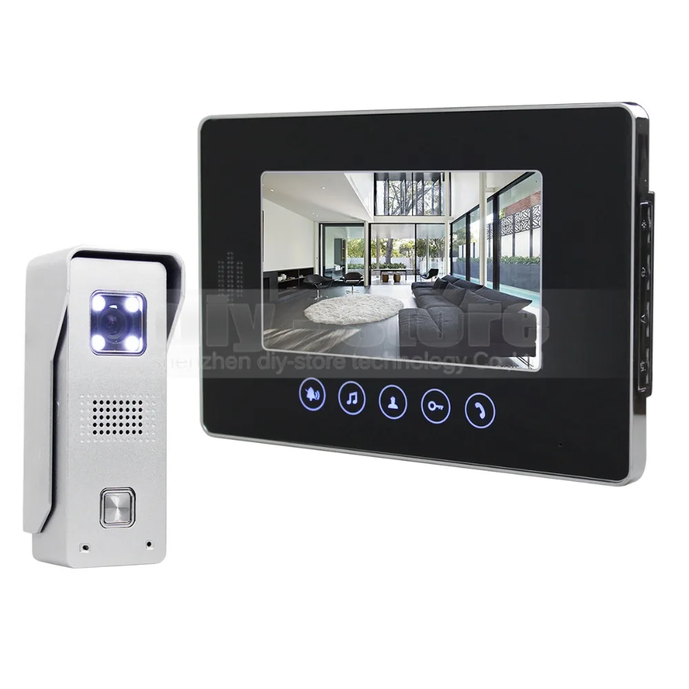 Diykit 7 inch проводной видео домофон Дверные звонки охранных Видеодомофоны Системы 1