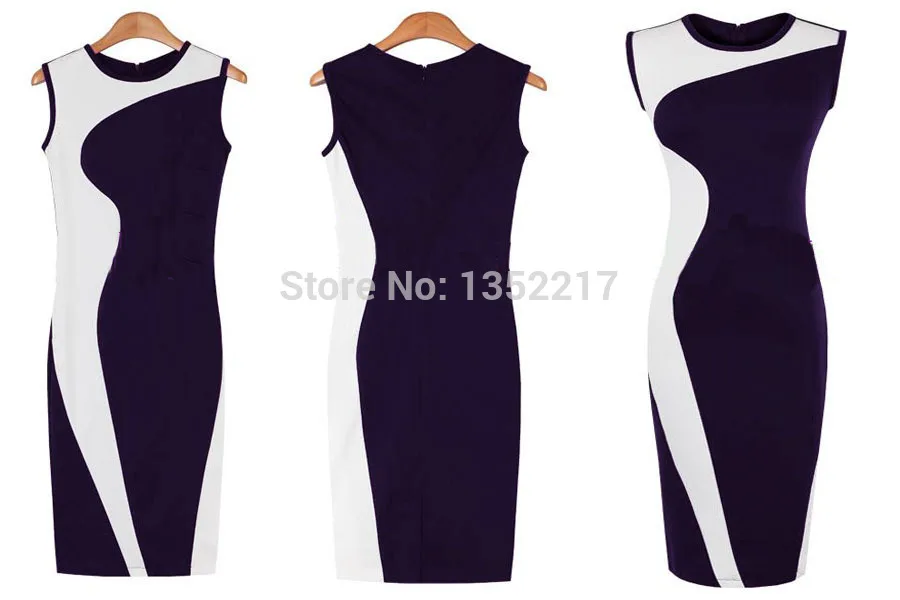 O Neck PENCIL XXXL Size Casual SLEEVELESS Dress Vestidos Sexy Women Black Dresses Free Shipping | Женская одежда