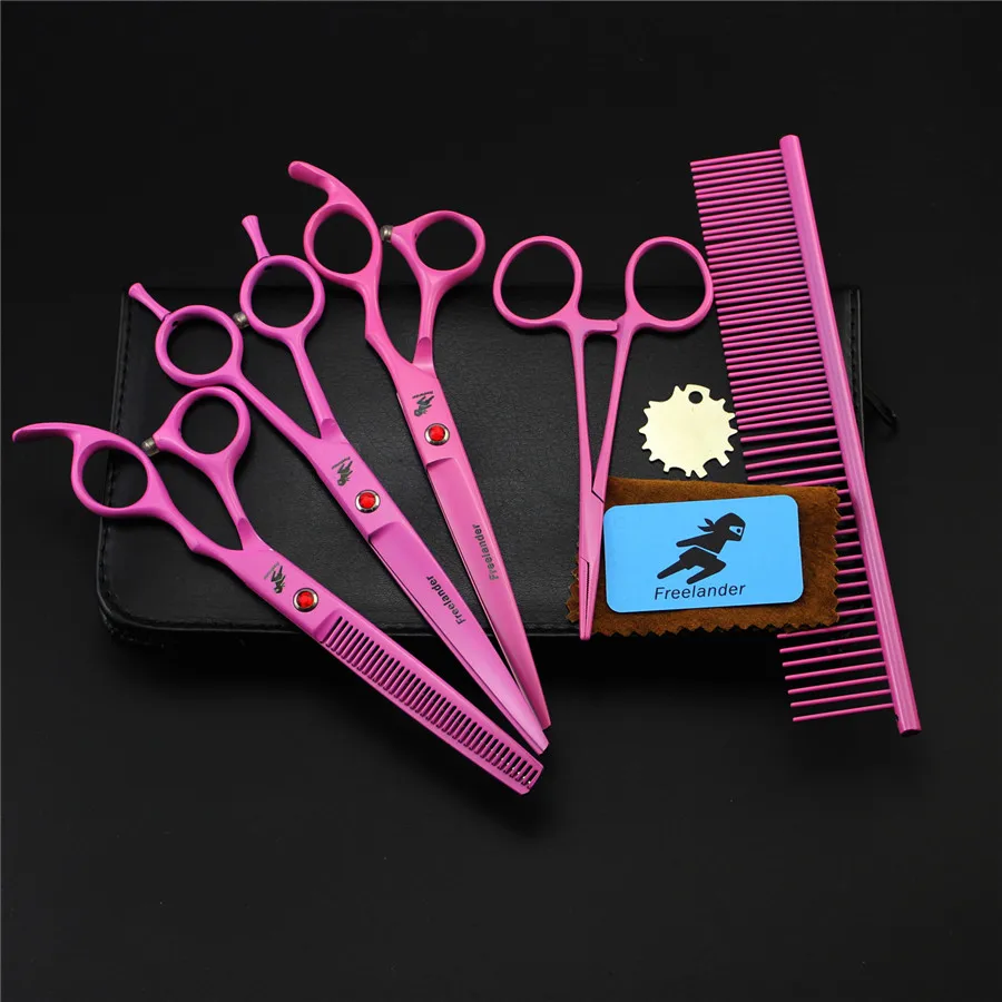 Новый набор ножниц для груминга домашних животных 7 дюймов Профессиональные