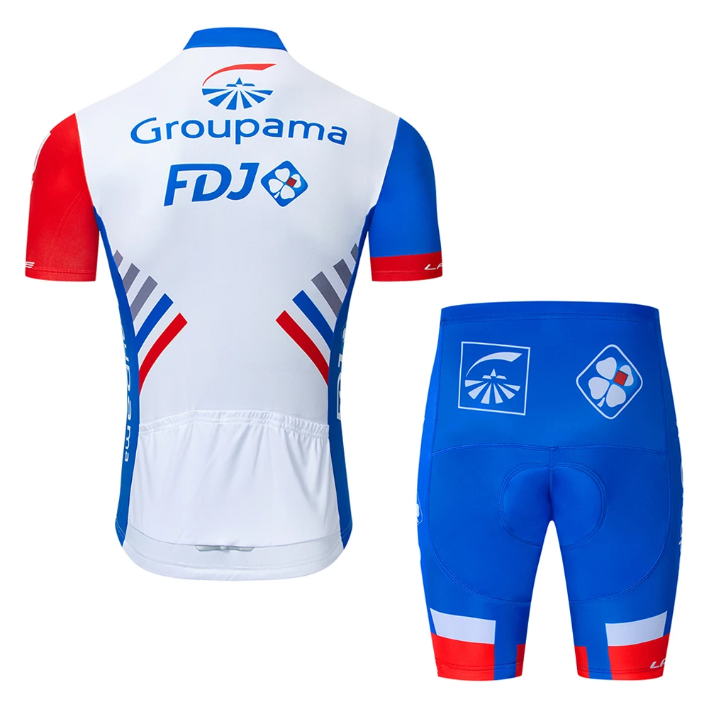 Модель года, комплект велосипедной команды GROUPAMA FDJ, Джерси 9D, велосипедные шорты, набор, Ropa Ciclismo, мужские летние быстросохнущие шорты, одежда для велоспорта