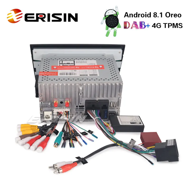 Erisin ES3871F 7 &quotавтомобильный dvd плеер gps Sat Android 8 1 DAB + 4G Wifi TPMS DVR для FIAT