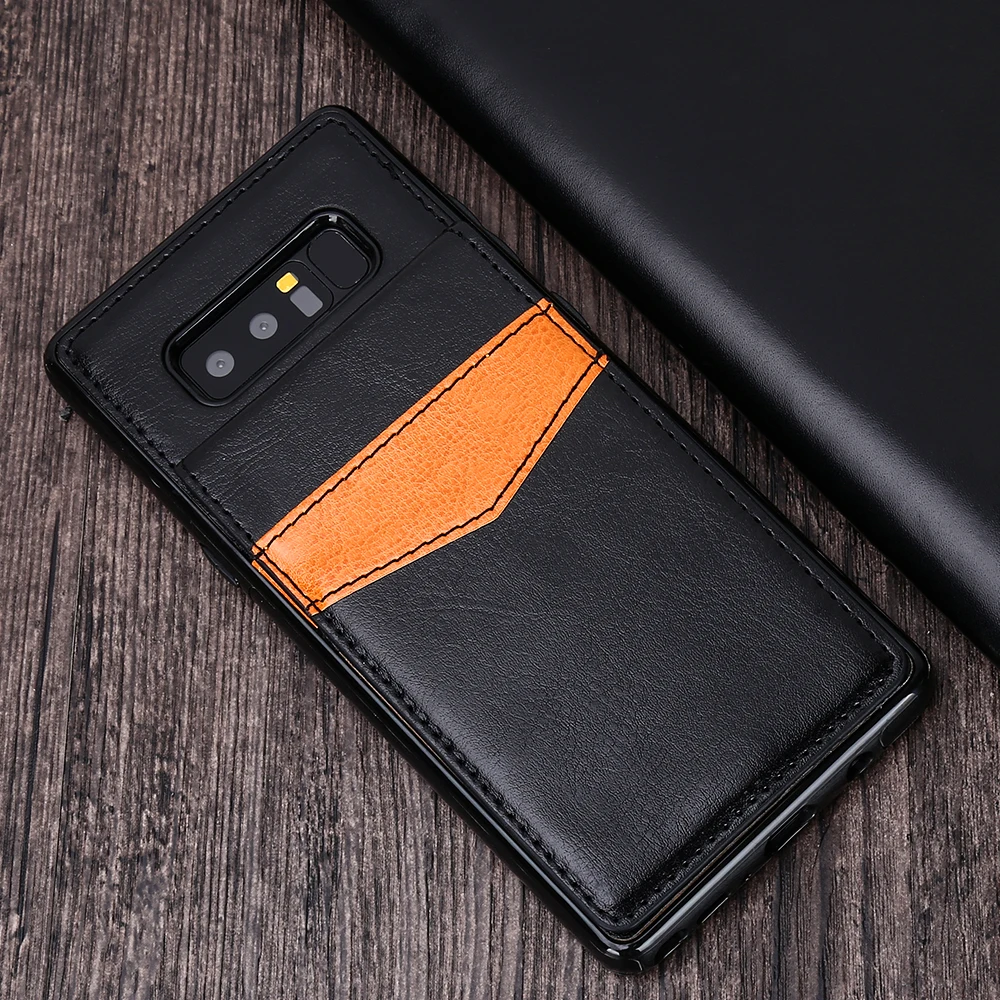 Вертикальный флип чехол HAISSKY для Samsung Galaxy Note 8 S9 Plus кожаный кошелек с роскошной