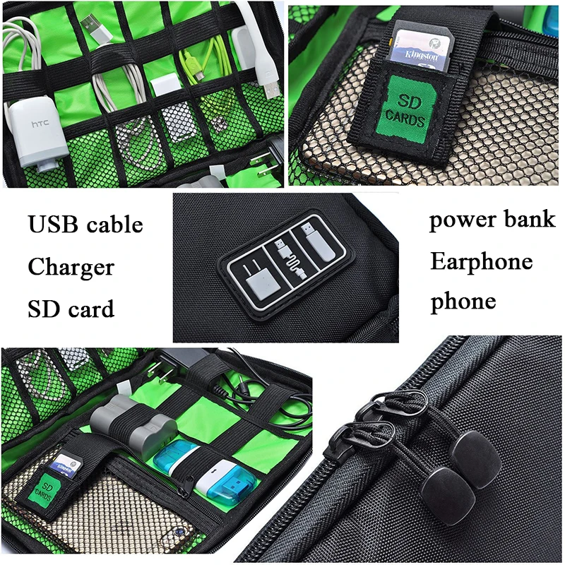 Luluhut модные Организатор система Комплект USB кабель для передачи данных наушники провод Ручка Power Bank сумка для хранения цифровых устройств Гаджет Дорожная