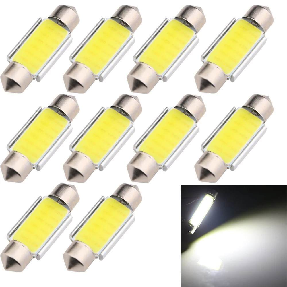 

YSY 50 шт./лот Canbus безошибочные C5W COB 12 SMD светодиодные гирлянды Автомобильные светодиодные лампы 31 мм 36 мм 39 мм 41 мм автостайлинг без ошибок 12 В