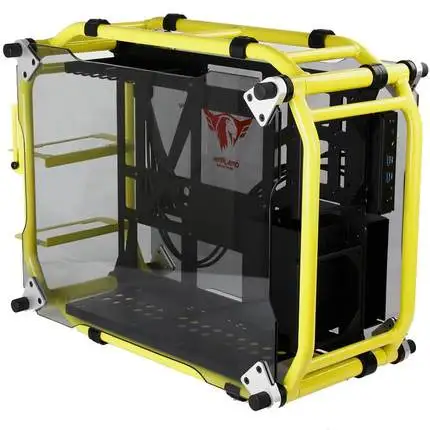 Lemon Yellow ATX игровой компьютерный ПК корпус настольный стол коробка корпус геймер вертикальный корпус процессор водяное охлаждение привод отсек прозрачная материнская плата - Цвет: Lemon Yellow