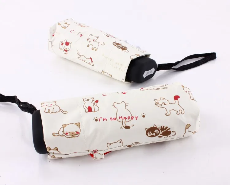 Маленький Карманный Зонт от дождя и солнца складной зонт для женщин мужчин с