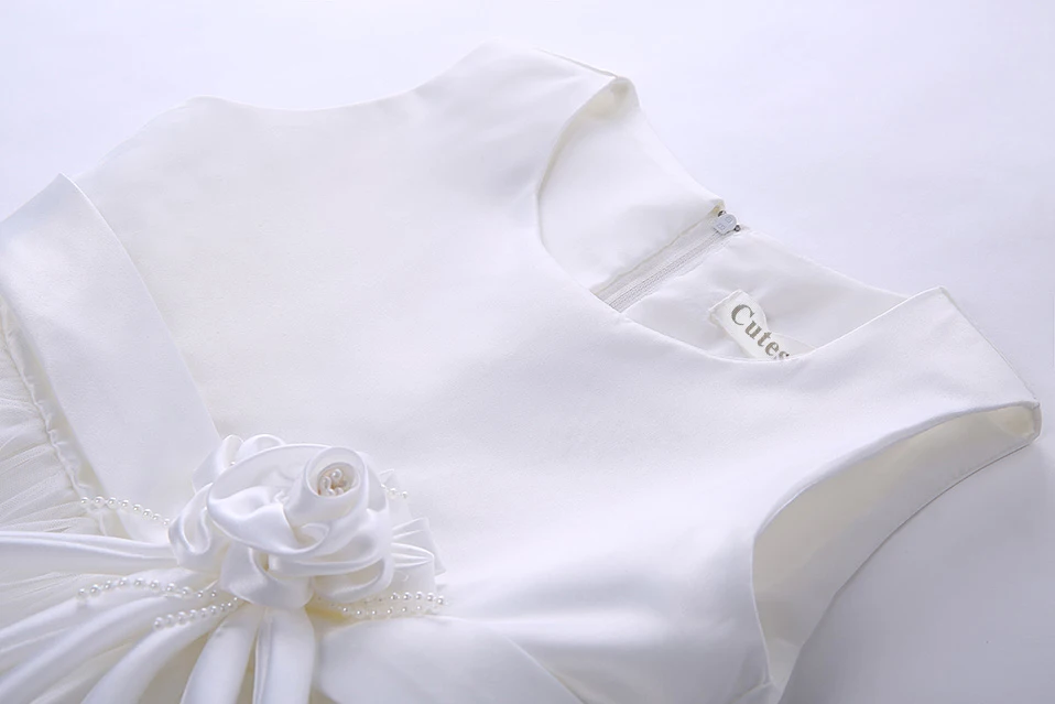 Симпатичные Новые Элегантные белые вечерние платья для девочек летнее платье