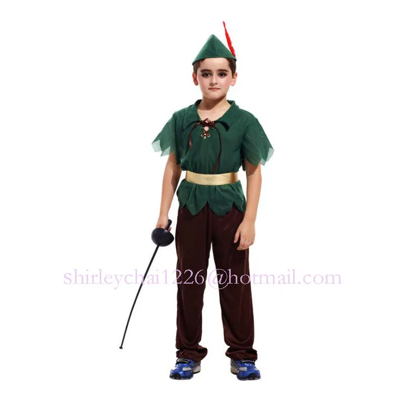 Kids Hunter Costume Дети Hunter Хэллоуин Робин Гуд Обувь для мальчиков пиратские костюмы детей фехтовальщик Косплэй карнавал Пурим праздничное маскарадное платье - Цвет: Kids Hunter Costume