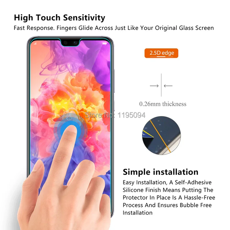 2 шт 2.5D 9 H ультратонкий протектор экрана из закаленного стекла для huawei P20 Pro