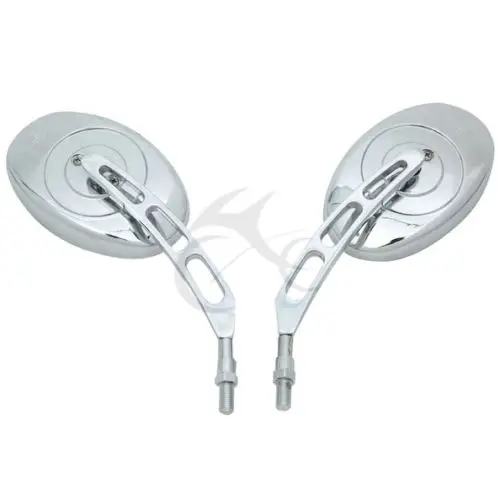 Мотоциклетные хромированные боковые зеркала заднего вида для Honda Suzuki Kawasaki Chopper