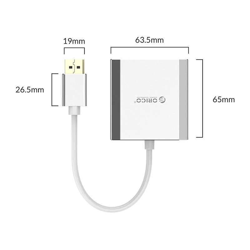 Кабель адаптер ORICO для ПК ЖК дисплей ноутбука проектора HDMI HD двойной DP/M/F проектор