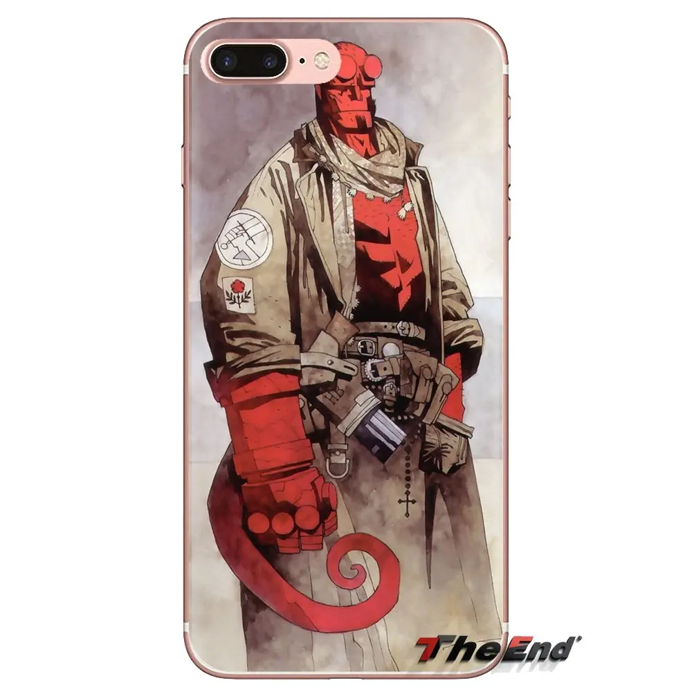 Transparent TPU Skin Case For Samsung Galaxy S3 S4 S5 Mini S6 S7 Edge S8 S9 S10 Plus Note 3 4 5 8 9 cool american Comics hellboy |