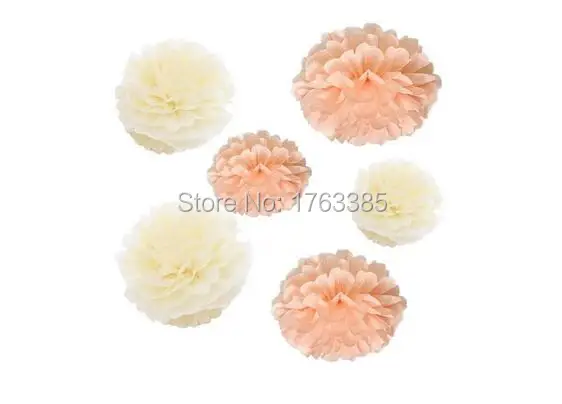 Набор из 6 смешанных персиковых кремов слоновой кости бежевых свадебных цветов