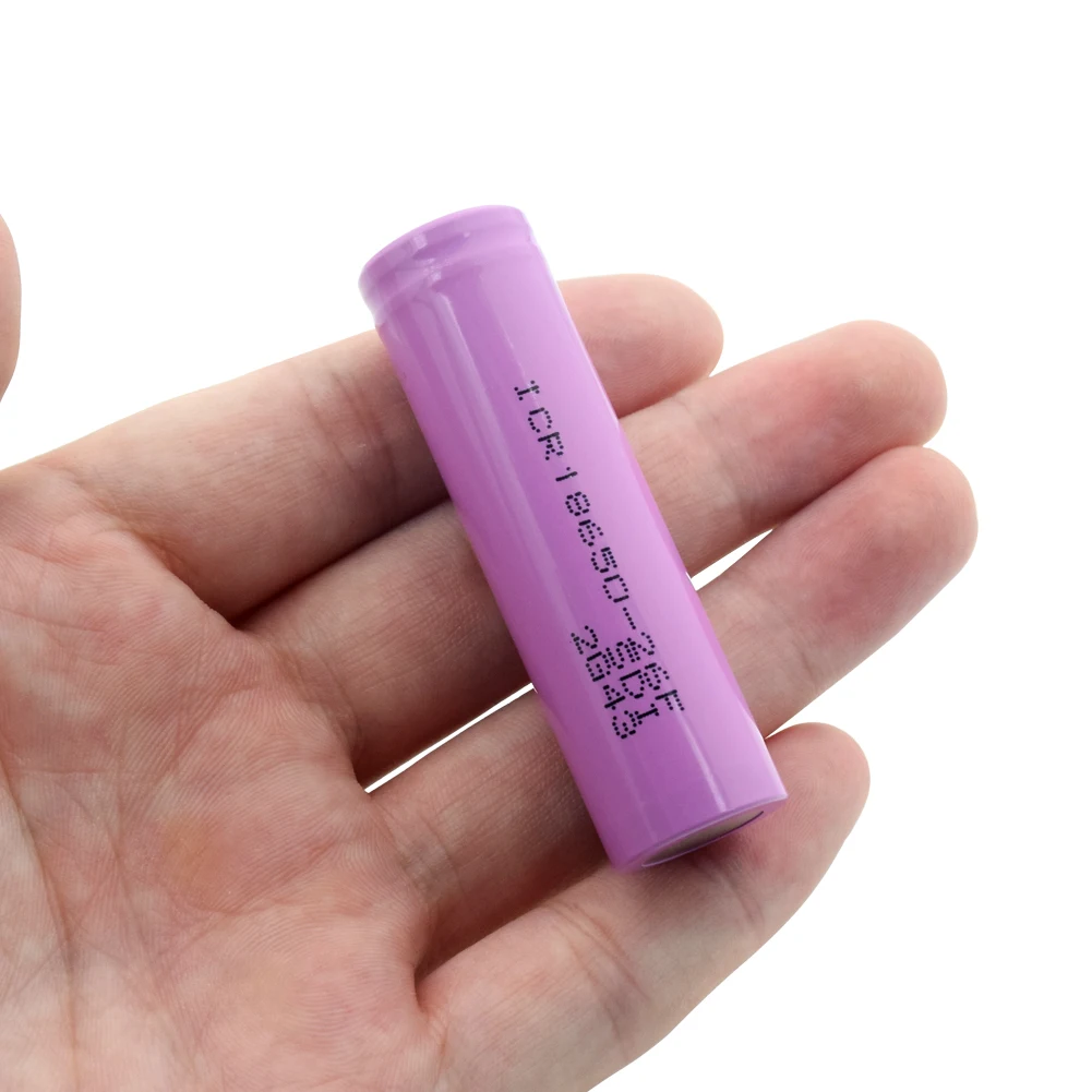 1/2/4/6/8/10 шт 3 7 В Розовый перезаряжаемый ICR 18650 26F 2600mAh литий ионные аккумуляторы PCB