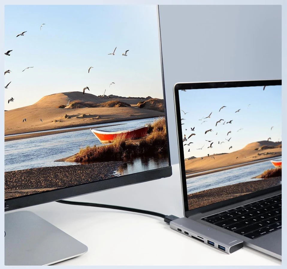 Адаптер для зарядки usb type C 7 в 1 TF/SD/PD/2 USD 3 0/концентратор HDMI зарядное устройство Macbook