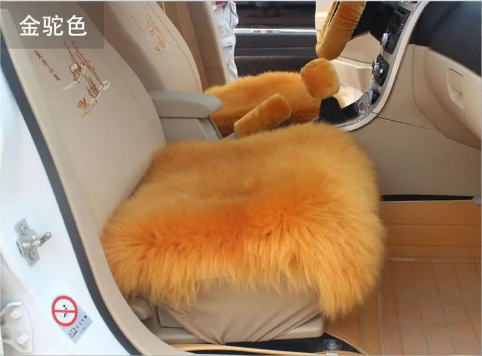 1 шт. новинка чехол для автомобильного сиденья из 100% шерсти овечьей плюшевый