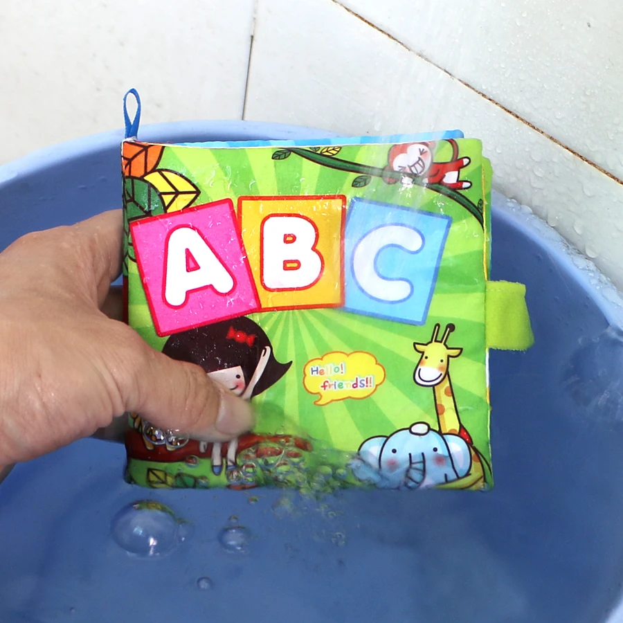 Водонепроницаемая тканевая книга 3 шт./лот 123 цифровая ABC буквы мультфильм