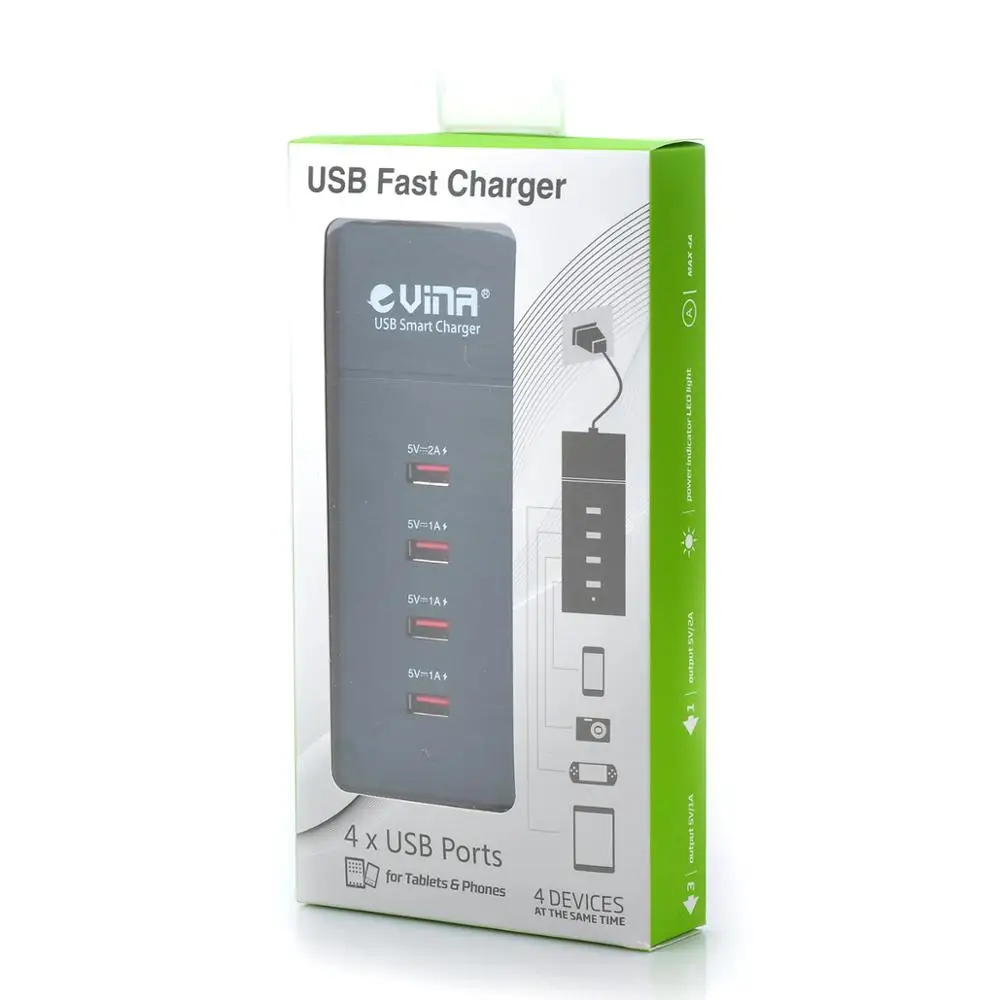 20 Вт Быстрая зарядка 2,1 USB зарядное устройство смарт 4 порта настольная зарядка мобильного телефона зарядное устройство для iPhone samsung huawei Xiaomi LG