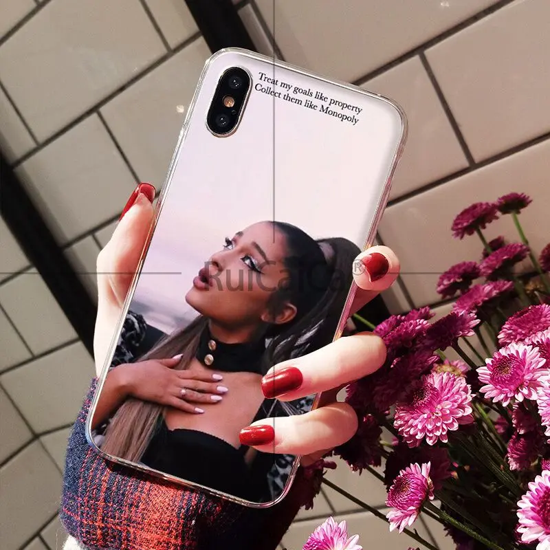 Ruicaica Thank U Next Ariana Grand прозрачный мягкий чехол для телефона iPhone X XS MAX 6 6S 7 7plus 8 8Plus 5 5S XR