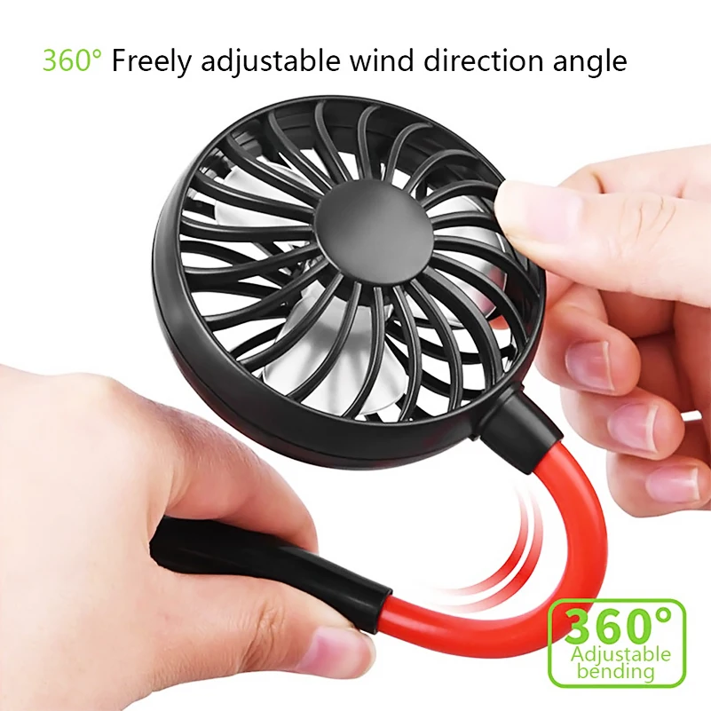 Шейный мини-вентилятор с USB-портом и перезаряжаемой батареей 2019 | Компьютеры офис