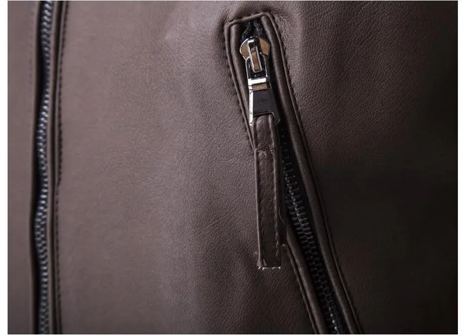 Мужская кожаная куртка облегающее мотоциклетное пальто куртки одежда