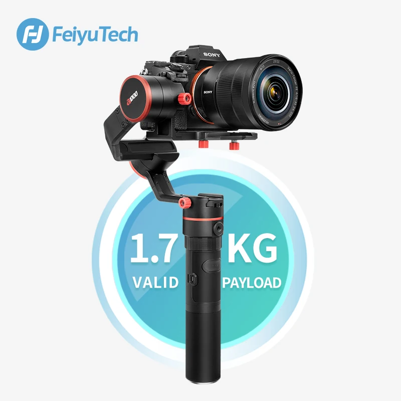 Feiyu a1000 1 7 кг нагрузки Gimbal Стабилизатор Ручной карданный для DSLR беззеркальных